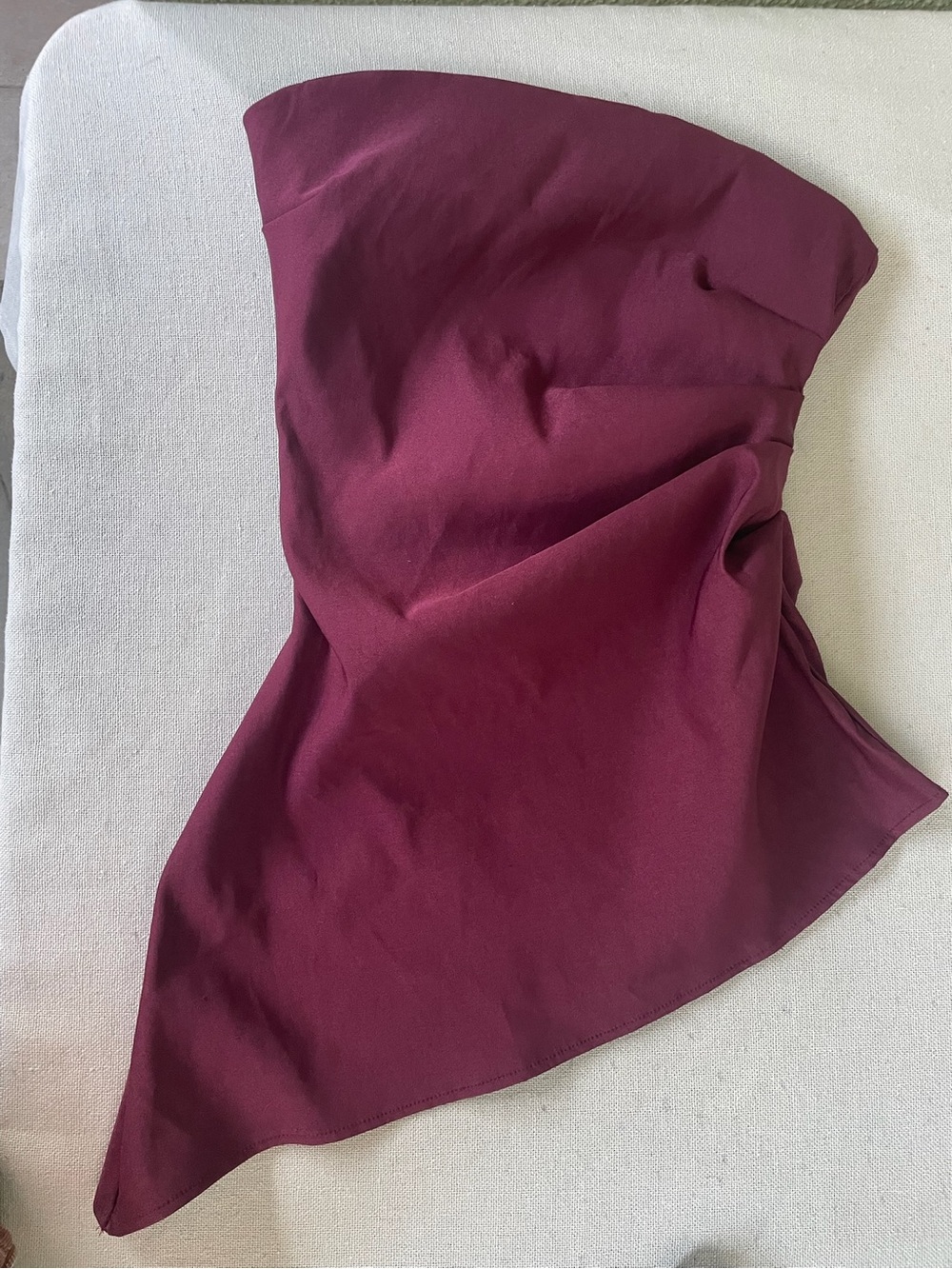 Zara Asymmetric Burgundy top size M
